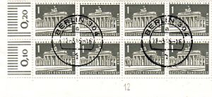 MiNr 140 Randblock mit Dz gestempelt MiNr 140 Randblock mit Dz gestempelt