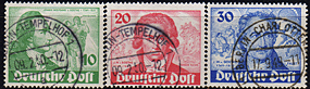 MiNr 61 - 63 gestempelt + geprüft
